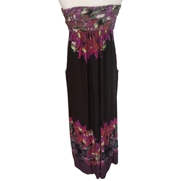 Soma Shirred Bandeau Sleeveless Convertible Maxi Dress in Iconic Size Medium NWT - Picture 6 of 8